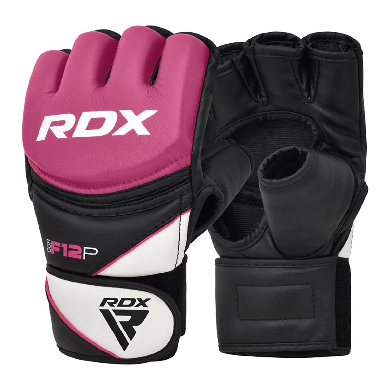 RDX Sports F12 Women's MMA Fingerless Grappling Gloves (Pink)